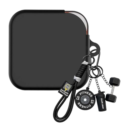Image of Soft Silicone Case Cover for Nothing Buds Pro 2 | Buds 2 | 2 Plus with Gym Fitness Keychain (Black)