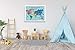 MWB World Map Wall Art Poster for Kids - Educational Map Posters for Kids includes Countries, States, Capitals & Pictures | Perfect for Classroom Decor or Home | 18