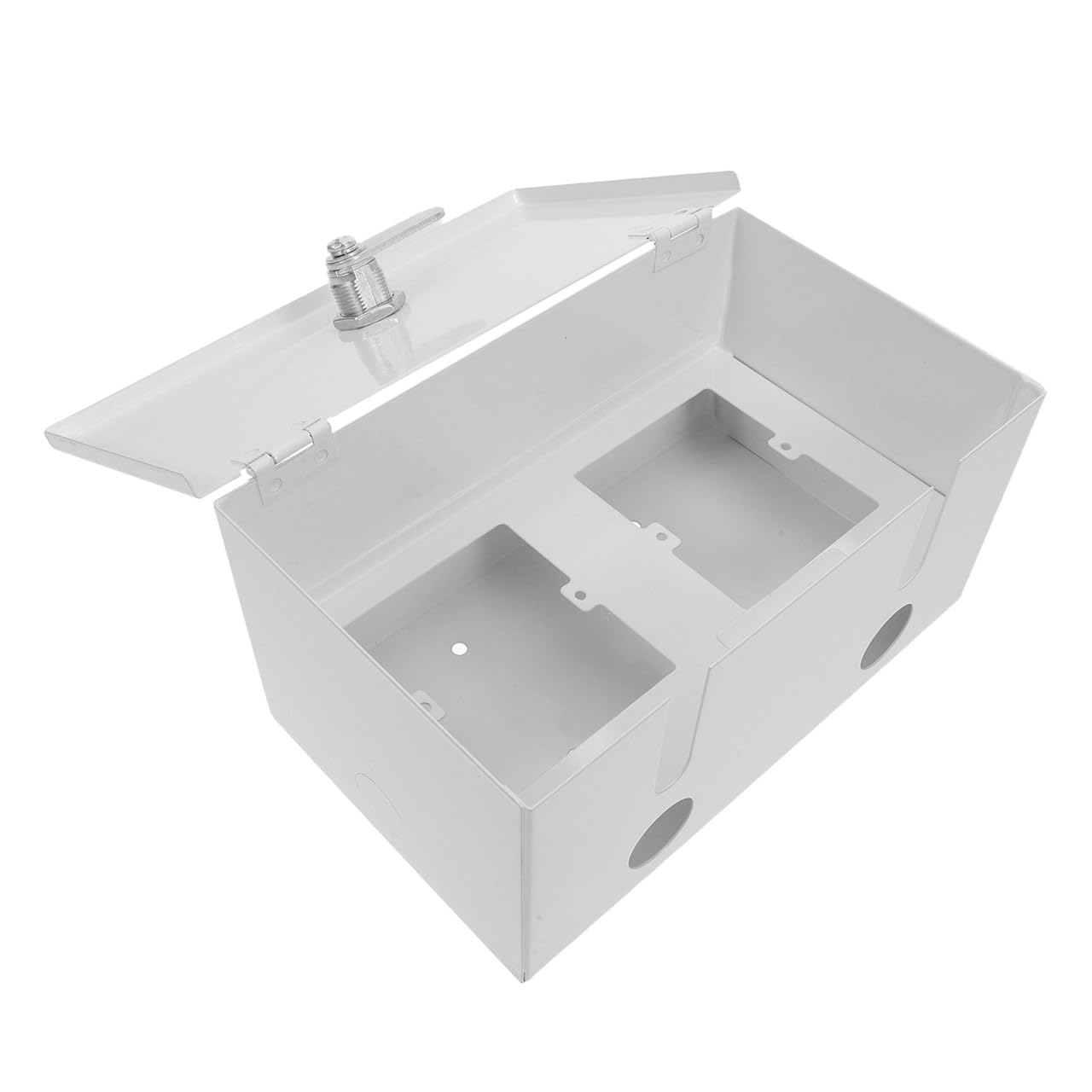 INOOMP Caja Protectora para Enchufes Exteriores de Acero Inoxidable Cerradura, Resistente y Segura para Espacios Públicos y Uso en Exteriores