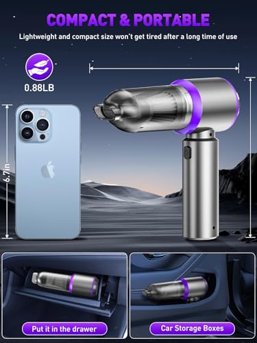 IYOFINE V8 PLUS Cordless Handheld Car Vacuum — 21,000 PA, 40-Minute Runtime, 4-in-1 Multi-Tool — view 7