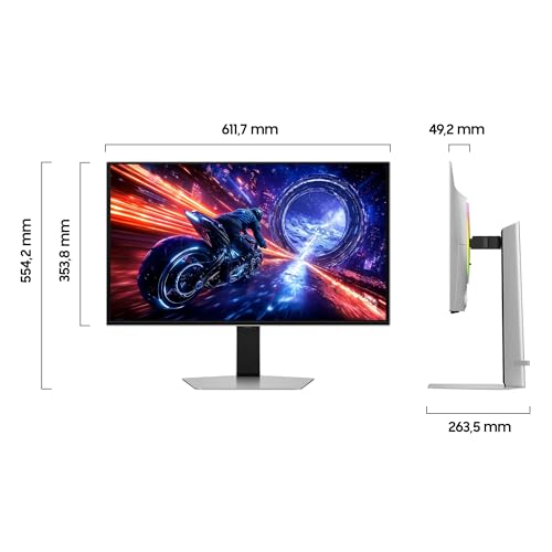 Samsung 27 Zoll Odyssey G60SF OLED Gaming Monitor, Bildschirm mit OLED-Panel, 2.560 x 1.440 Pixel, 500 Hz, 0,03 ms (G/G), Glare Free PC, NVIDIA G-Sync, AMD FreeSync Premium Pro, LS27FG602SUXEN