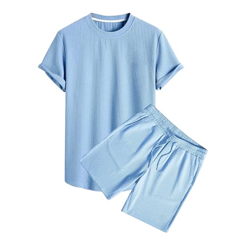 Ensemble sport homme rétro : t-shirt streetwear et short d'été pour vos loisirs décontractés