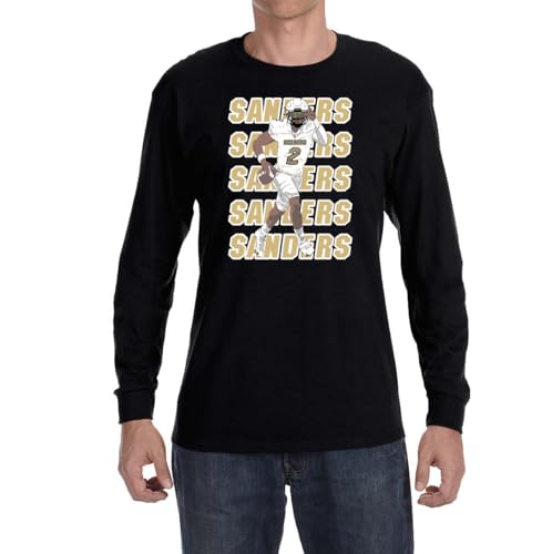 Long Sleeve Black Colorado Shedeur Sanders Text Pic T-Shirt