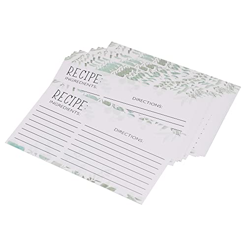 Genmous & Co. Wood Recipe Box With 100 Cards, White Bridal Shower Recipe Box, 4 X 6 Inch Recipe Cards And Box Set, Farmhouse Recipe Card Holder Box For Bridal Shower, Housewarming, Wedding, Grandma Mom #TOP5