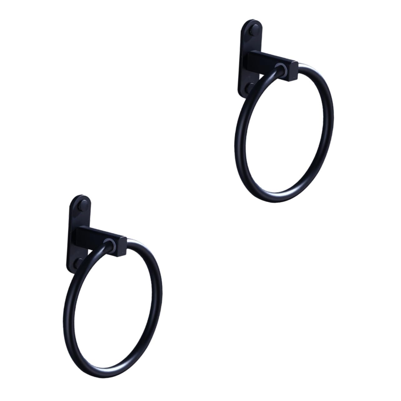 DOITOOL 2piezas Toallero De Negro Anillo De Toalla Sin Perforación Soporte para Baño y Cocina Instalación y Práctica