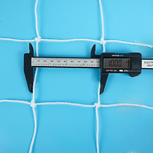 Aoneky White #42 10 X 30 Ft Twisted Knotted Soccer Backstop Net, Sports Practice Barrier Net, Soccer Ball Hitting Netting, Soccer High Impact Net, Heavey Duty Soccer Containment Net #TOP3