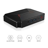 CHUWI GBox Pro Mini PC Intel Atom X7-E3950 Linux y Windows 10 Dual OS, Quad Core 64 bits hasta 2.4GHz, 4G RAM+64G ROM Bluetooth 4.0 WiFi