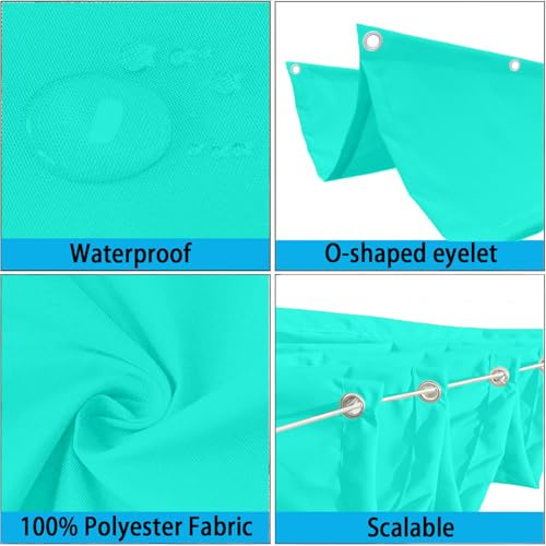 Toile ombrages bleu ciel rectangulaire imperméable et protection UV 2x11m