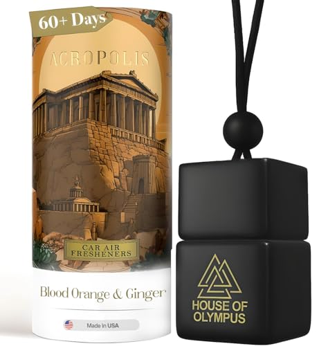 Acropolis Car Air Freshener and Diffuser - 100% Natural Essential Oils - Luxury Car Scent by House of Olympus - Made in USA