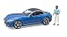 bruder Modellino Auto Vacanze Roadster Blu con Pilota