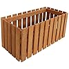 Sunnydaze meranti wood picket style planter box outdoor wooden decorative holder with fence design for flowers herbs vegetables and plants ideal for patio and porch 24 inch  urban country home decor