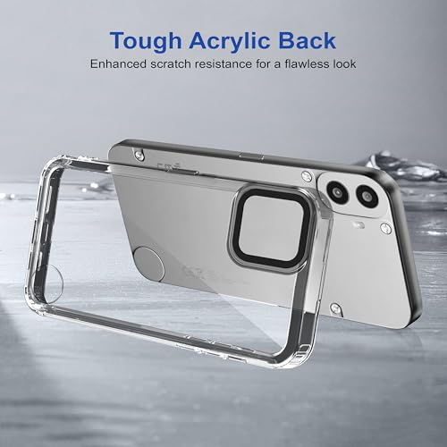 Image of amazon basics Back Case Cover for CMF by Nothing Phone 1 | Compatible for CMF by Nothing Phone 1 Back Cover | Case Cover with Camera Protection | (TPU + PC | Translucent Black)