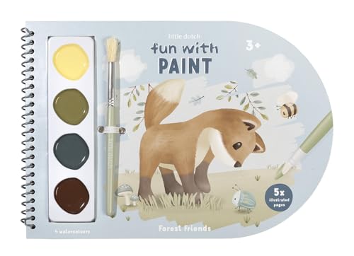 Livre de coloriage avec aquarelle peinture magique anti-tache Little Dutch 126565