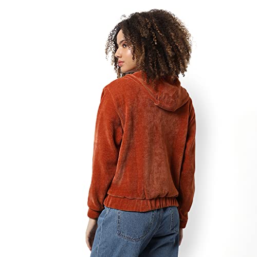 Image of Campus Sutra Women's Cotton Hooded Neck Sweatshirt