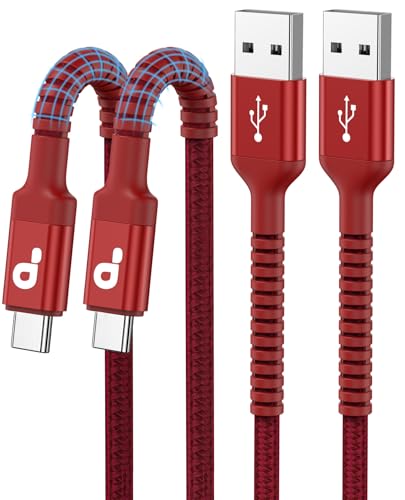 Image of USB C Cable 10FT, 2Pack USB A to USB C Charger Cable, Type C Cable 3A Fast Charging Upgraded Extra Durable Braided USBC Cord Compatible with iPhone 17 /16 15 Pro Max /Samsung Galaxy S23 and More-Red