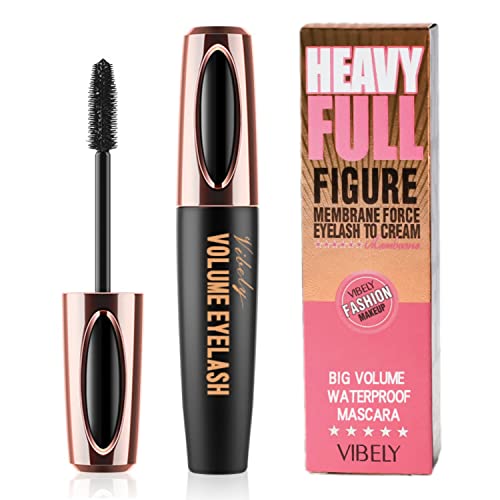 AFzuyanpr 4D Silk Fiber Lash Mascara, Waterproof Mascara black，Lengthening and Thick, Long Lasting, Waterproof & Smudge-Proof, Hypoallergenic Formula