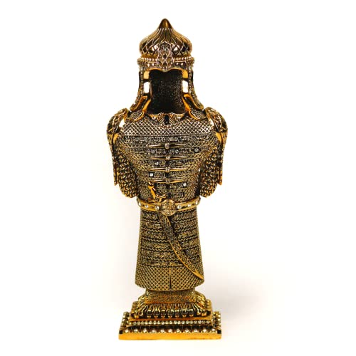 Muslim Armed Warrior Figurine Showpiece Accessory | Islamic Table Desk Home Decor | Islamic Decoration | Islamic Birthday Muslim Eid Ramadan Gift (2 x 3.7 x 11.8 Inches, Gold)