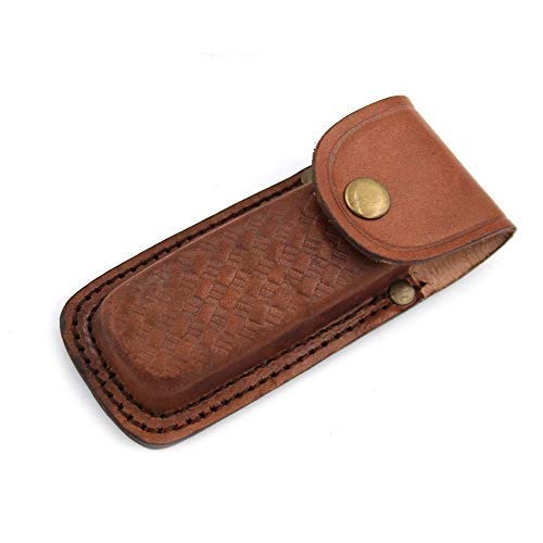 Wild Turkey Handmade Collection Fixed Blade Knife Genuine Brown Premium Leather Sheath (SHT-5)