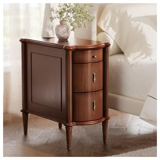 Vintage Nightstand with USB Charging Station