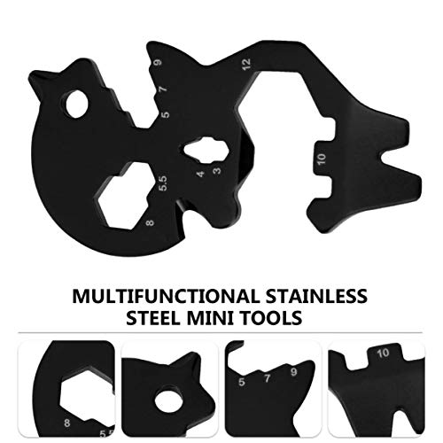 UKCOCO Chaveiro Multi-Ferramenta Edc Caveira Abridor de Garrafas Extrator de Unhas Chave de Fenda Ch