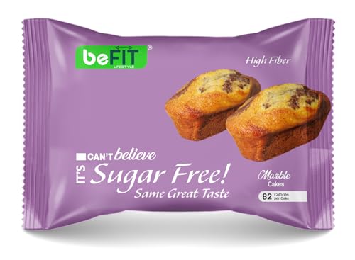 BeFit Marble Cake Sugar-Free Keto-Friendly 46g Made with Almond Flour and Cocoa Low-Carb Snack