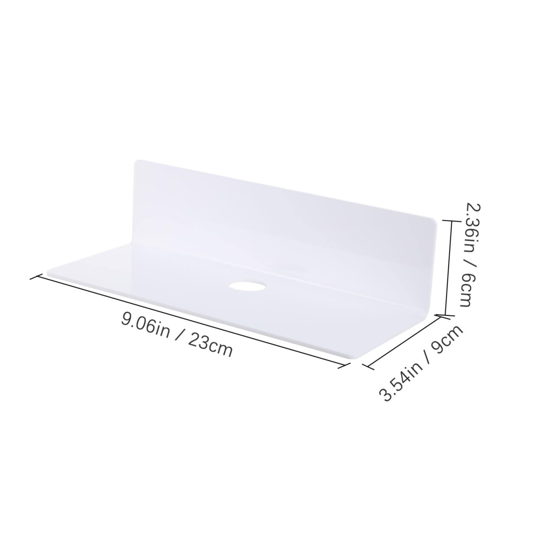 GRIRIW 2pcs Wall Storage Rack Speaker Holder Clock Display Shelf No Drill Wall Shelf for Home Organization and Stylish Storage for Living Room and Bathroom