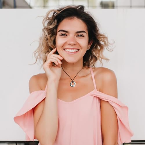 Azora Metallic Silver Loops Necklace Brown Suede Choker Necklace For Women Vintage Bohemian Long Leather Necklaces Western Boho Necklace thumb #3