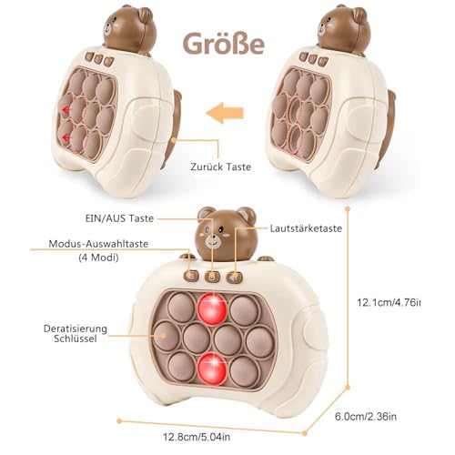 Quick Push Pop-Spielkonsole,Dekompressionsdurchbruch-Puzzle-Spielmaschine,Puzzle-Spielmaschine,Puzzle Pop Spiel Maschine,Pop Lt Fidget Spielzeug,Pop Lt Ball