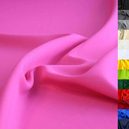 TOLKO 1m Modestoff | Dekostoff universal Stoffe zum Nähen Meterware Dekorieren | Blickdicht, knitterarm | 150cm breit Bekleidungsstoffe Dekostoffe Vorhangstoffe Basteln Patchwork (Pink)