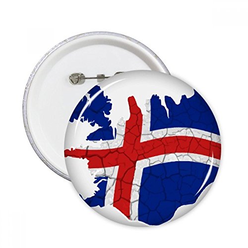 Carte Islande broches rondes pour masquer un accroc vêtement