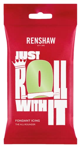 Renshaw Fondant Pastel green 250g - Listo para Extender, Óptimo para Cubrir y Decorar Tartas, Cupcakes y Galletas - Verde Pastel - 250 g