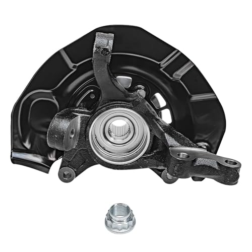 Image of Detroit Axle - FWD Front Left Steering Knuckle CV Axle for 2004-2010 Toyota Sienna, Driver Side CV Axle Shaft Steering Knuckle & Wheel Bearing Hub 2005 2006 2007 2008 2009 Replacement