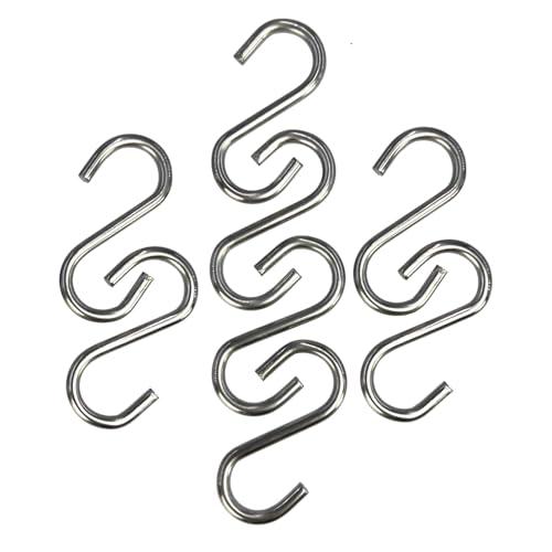 200Pcs 1 Inch Stainless Steel S Hook Curtain Hanging Connectors