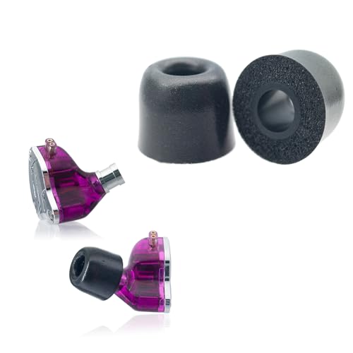 Klowcok Puntas de Espuma de Reemplazo para Auriculares KZ ZS10 Pro X ZSN, Sennheiser | Puntas de Espuma con Memoria para Auriculares TV, Auriculares IEM, 3 Pares, Pequeño/Mediano/Grande, Negro miniatura 2