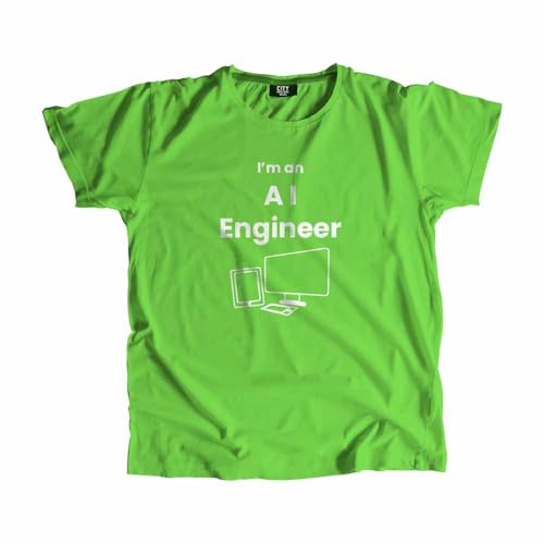 T-shirt AI Engineer vert liril vêtement informatique unisexe pour geek et developpeur
