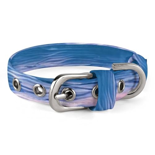 Hundehalsband, Strand, Sonnenuntergang, Ozeanwellen, verstellbares Haustierhalsband für kleine, mittelgroße Katzen und Hunde