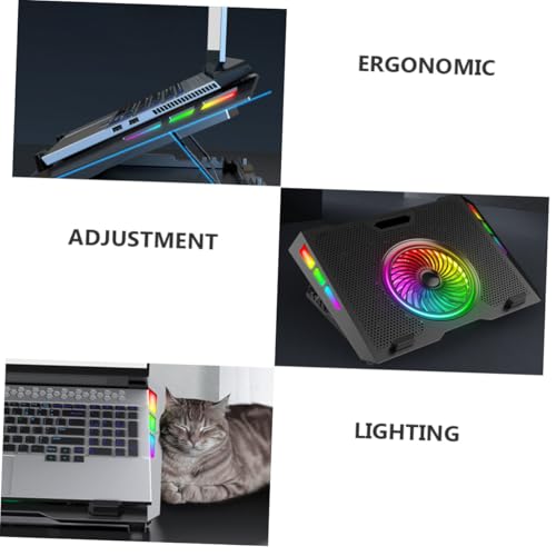 Base refrigerante para laptop con RGB y funciones múltiples miniatura 3