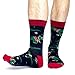 Good Luck Sock Men's Dinosaurs Wearing Christmas Sweaters Socks, Adult, Shoe Size 7-12