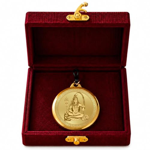 Image of DIVINITI 24K Gold Plated Double-Sided Religious Pendant with Premium Gift Box, Spiritual Locket for Men & Women, Devotional Jewellery for Gifting & Everyday Wear