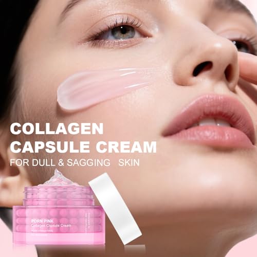 Pink Collagen Jelly Cream,PDRA(Sodium Dna)+ 5% Niacinamide,Gentle Moisturizer Hydrating Brightening Anti-Wrinkle Improve Fine Lines & Rough Texture For Face - Image 3
