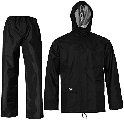 Rain Suits for men women Waterproof Jacket with Pants 3-Pieces Raincoat Hooded