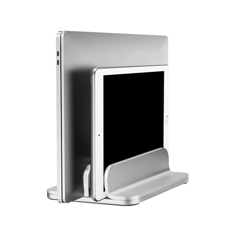 Soporte vertical doble de aluminio ajustable para laptop miniatura 3