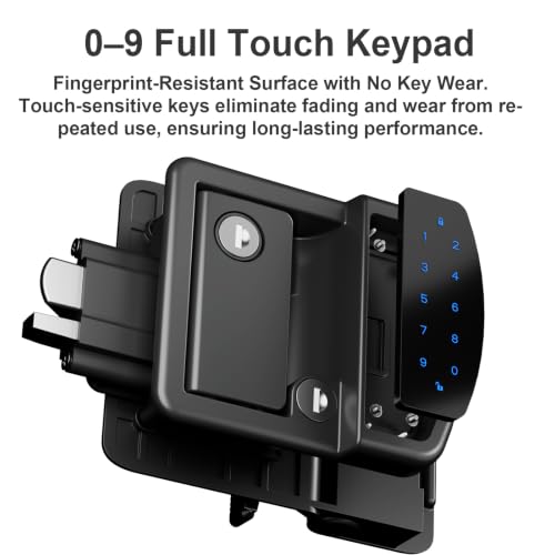 Image of RV Door Lock Replacement, All-Metal Smart Keyless Entry Camper Door Lock | All-Metal RV Door Lock with Keyless Entry, 4 Unlock Ways: Keypad, Bluetooth, Remote & Keys