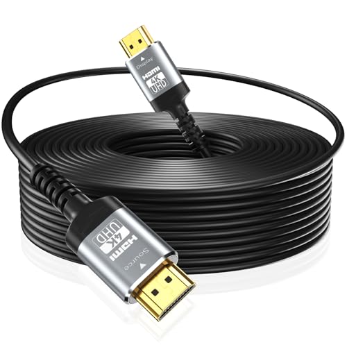 Image of Soonsoonic 4K Fiber Optic HDMI Cable 50M | 18Gbps High Speed Support 4K@60Hz,HDR10,eARC,HDCP2.2 Unidirectional Active Long HDMI 2.0 Cable | for UHD TV Monitor Laptop Xbox PS4/PS5 etc