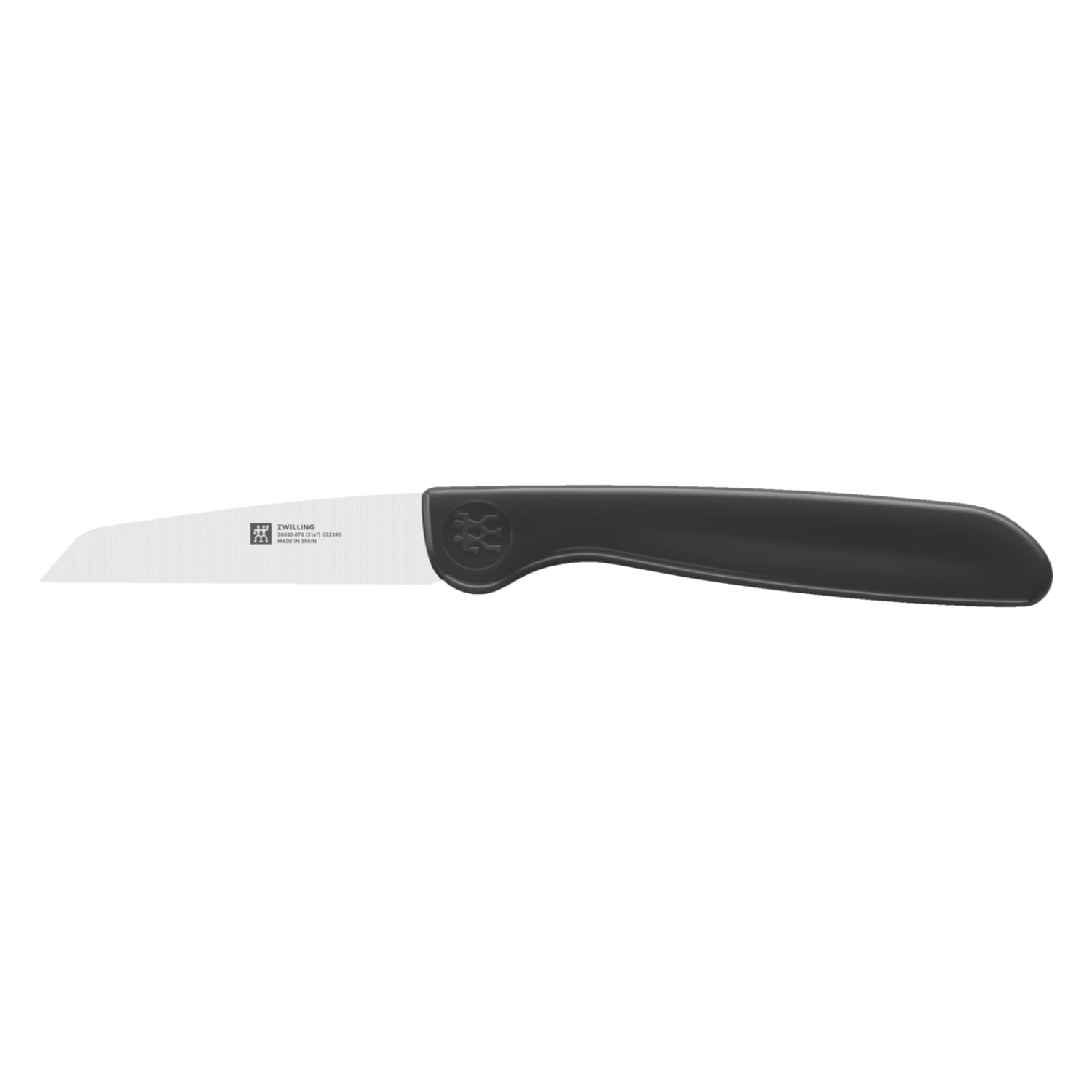 Zwilling 38115-001-0 Die Roten Set Coltelli da Cucina per Verdure, Lame Temprate in Ghiaccio, Manici Neri, 3 Pezzi