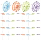 Pics à cocktail en forme de parasol – parfaits pour les anniversaires, mariages, enterrements de vie de jeune fille, fêtes prénatales, fiançailles, anniversaires de mariage, etc