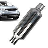 Échappement À Résonateur   Tuyau De Silencieux En Acier Inoxydable De 30,5 Cm | Silencieux À Résonateur Universel Argenté, Pour Moto, Voiture, Tondeuse À Gazon, Tracteur, Camion, Système D'échappement
