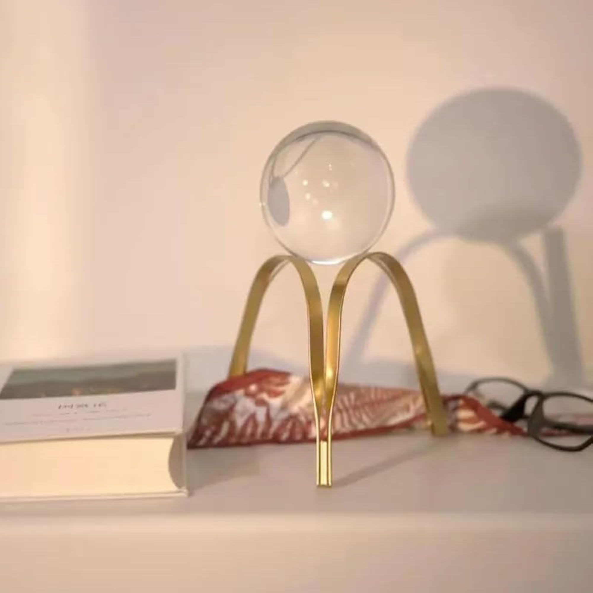 Crystal Ball with Gold Stand