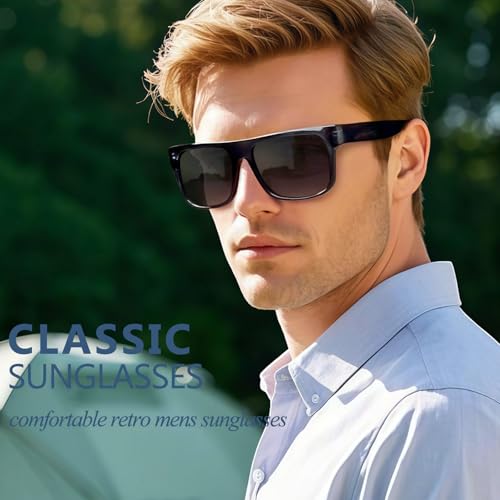 Image of Joopin Polarized Sunglasses Men Women UV400 Protection, Big Chunky Square Sun Glasses, Designer Shades Retro Sunnies Driving
