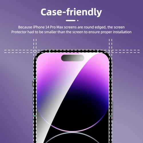 Image of NEW'C for iPhone 14 Pro Max Screen Protector + Camera Lens Protector